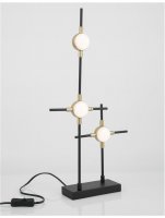 NOVA LUCE závěsné svítidlo ATOMO černá a zlatý kov a akryl LED 3 x 2.4W 230V 3000K IP20 9280674 NOVA LUCE závěsné svítidlo ATOMO černá a zlatý kov a akryl LED 3 x 2.4W 230V 3000K IP20 9280674