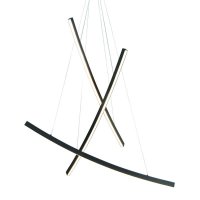 ACA Lighting z�v�sn� sv�tidlo LED 60W 3000K 4200lm NAAVA �ern� hlin�k IP20 102X15X110CM YL1723LEDPBK