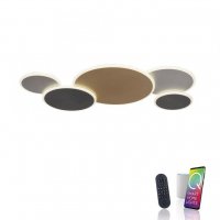 PAUL NEUHAUS Paul Neuhaus LED stropn� sv�tidlo Q-PIATO v�cebarevn� 5 kruhov� Smart Home ZigBee 2700-5000K PN 8008-70