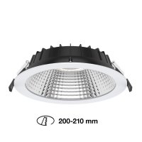 SLC vestavn� LED sv�tidlo Shift pr.200-210 mm b�l� 2400lm 3000/4000K Ra80 bez driveru IP54/IP40 UGR19