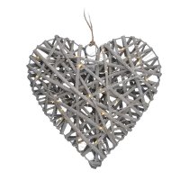 Solight LED ratanov� srdce, 30x LED, 2x AA, 30cm 1V245