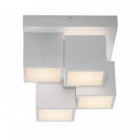 JUST LIGHT LED stropn� sv�tidlo b�l� modern� kostka tepl� b�l� do ob�vac�ho pokoje 3000K LD 14114-16