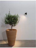 NOVA LUCE venkovn� n�st�nn� sv�tidlo FEND �ern� hlin�k a sklo LED 10W 3000K 100-240V 24st. IP65 9971452