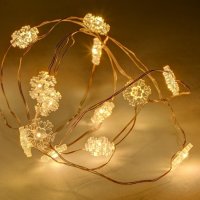 LED sv�teln� �et�z na baterie vlo�ky, 2,3 m, tepl� b�l�, 20 diod