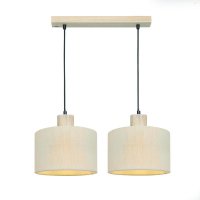 ACA Lighting z�v�sn� sv�tidlo 2XE27 CHIOS kr�mov� textil+d�evo 50X22XH130CM TF20862PC