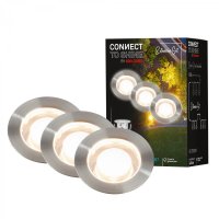 BRILONER CONNECT TO SHINE prodlu�ovac� sada Kebony 3ks LED zapu�t�n�ch sv�tidel do zem�, IP67 3913032