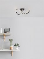 NOVA LUCE stropn� sv�tidlo AMARA �ern� hlin�k a akryl LED 23W 230V 3000K IP20 9248106