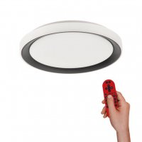 LEUCHTEN DIREKT is JUST LIGHT LED stropn� sv�tidlo kruhov� �ern� s funkc� zm�ny barev Smart Home MEDION RGB+3000-5000K