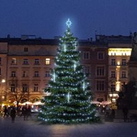 LED světelná sada na stromy vysoké 6-8m, ledová bílá s padajícím sněhem LED světelná sada na stromy vysoké 6-8m, ledová bílá s padajícím sněhem
