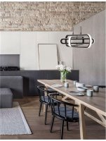 NOVA LUCE z�v�sn� sv�tidlo ARTE matn� �ern� hlin�k a akryl LED 50W 230V 3000K IP20 stm�vateln� 9110351