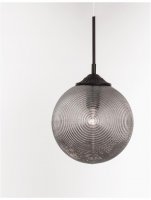 NOVA LUCE závěsné svítidlo ATHENA kouřové šedé sklo matný černý kov E27 1x12W 230V IP20 bez žárovky 9191210 NOVA LUCE závěsné svítidlo ATHENA kouřové šedé sklo matný černý kov E27 1x12W 230V IP20 bez žárovky 9191210