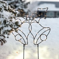 Solight LED venkovn� dekorace zvone�ky, 100x LED, �asova�, 55cm, 3x AA 1V289