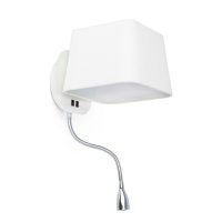 FARO SWEET n�st�nn� lampa na �ten�, b�l�, se �tec� lampi�kou 1L