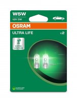 OSRAM W5W 12V W2.1x9.5d 5W ULTRA LIFE 2ks blistr 2825ULT-2BL