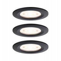 PAULMANN LED vestavn� sv�tidlo Nova GU10 Flat nev�klopn� IP44 3x4,9W 230V 2700K �ern� mat
