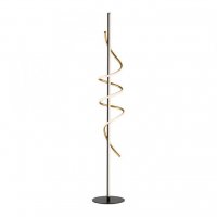 JUST LIGHT LED stojac� sv�tidlo �ern� mosaz stm�vateln� ���rov� stm�va� zak�iven� 3000K LD 19110-68