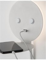 NOVA LUCE bodov� sv�tidlo ECLIP b�l� hlin�k nastaviteln� vyp�na� na t�le USB nab�jen� LED Samsung 230V 3000K osv�tlen� 6W �tec� lampi�ka 3W IP20 9173281