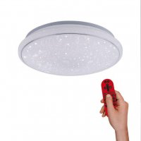 LEUCHTEN DIREKT is JUST LIGHT LED stropn� sv�tidlo, Smart Home, RGB+W, k�i���lov� vzhled, d�lkov� ovlada�, CCT MEDION RGB+2700-5000K