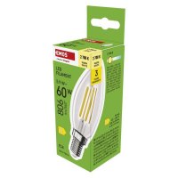 EMOS LED žárovka Filament svíčka / E14 / 5,9 W (60 W) / 806 lm / teplá bílá ZF3D42 EMOS LED žárovka Filament svíčka / E14 / 5,9 W (60 W) / 806 lm / teplá bílá ZF3D42