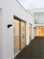 NOVA LUCE venkovn� n�st�nn� sv�tidlo OMIKA tmav� �ed� hlin�k a �ir� sklo E27 1x12W 220-240V bez ��rovky IP54 9060194