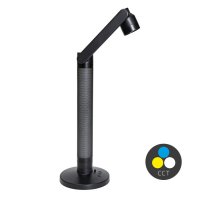 Ecolite LED stoln� lampa 10W RC stm�vateln� 3CCT RGB noha 500lm �ern� LU17C-CR