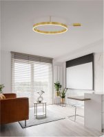 NOVA LUCE stropn� sv�tidlo MOTIF LED stropn� sv�tidlo mosazn� hlin�k 3000K IP20 48W 220-240V stm�vateln� 9063603