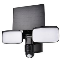 Solight LED sol�rn� osv�tlen� se senzorem, 9W, 850lm, 4000K, Li-Ion, �ern� WO7203