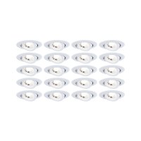 PAULMANN LED vestavn� sv�tidlo 20ks-sada v�klopn� kruhov� 82mm 70� 20x4,8W 230V 3000K b�l� mat
