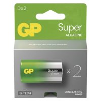 EMOS Alkalick� baterie GP Super D (LR20), 2 ks B01412