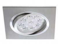 BPM Vestavn� sv�tidlo Aluminio Plata, kart��.hlin�k 9LEDx3W, 230V 3050LED.D40.3K