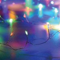 ACA Lighting 50 LED dekora�n� �et�z, RGBY, st��brn� m��en� kabel na baterie 3XAA IP20 2.5m+30cm, 3W X01503117