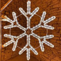 DecoLED LED světelná vločka, sada na VO, 100 cm, ledově bílá DecoLED LED světelná vločka, sada na VO, 100 cm, ledově bílá