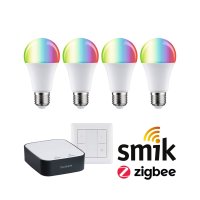 PAULMANN Startovac� sada Zigbee 3.0 LED ��rovka E27 RGBW + Gateway smik + vyp�na�