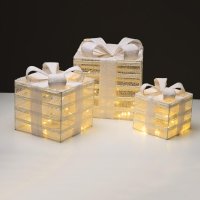 ACA Lighting bílá sada dárkové balíčky,15+25+35 WW LED na baterie 3x3xAA IP20 17,23,28.5cm X11751115 ACA Lighting bílá sada dárkové balíčky,15+25+35 WW LED na baterie 3x3xAA IP20 17,23,28.5cm X11751115
