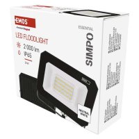 EMOS LED reflektor SIMPO 20 W, �ern�, neutr�ln� b�l� ZS2223