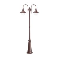 Venkovní sloupkové svítidlo Ideal Lux Cima PT2 Coffee 246840 E27 2x60W IP43 hnědé Venkovní sloupkové svítidlo Ideal Lux Cima PT2 Coffee 246840 E27 2x60W IP43 hnědé