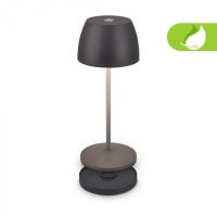 BRILONER Serina Mini LED stoln� lampi�ka bezdr�tov� IP44, stm�vateln�, s nab�jec� z�kladnou, antracit 7504015