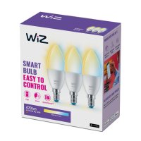 WiZ SET 3x LED ��rovka E14 C37 4,9W 470lm 2700-6500K IP20, stm�vateln�