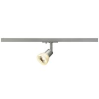 BIG WHITE PURIA, bodov� sv�tidlo pro vysokonap�ovou 1f�zovou proudovou sb�rnici, QPAR51, st��bro�ed�, sklo satinovan�, max. 50�