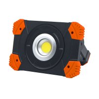 Solight LED reflektor 10W, p�enosn�, nab�jec�, 1000lm, oran�ovo-�ern� WM-10W-RE