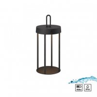 JUST LIGHT LED stolní lampa na baterie černá 28cm dotykový stmívač IP44 zahradní svítidlo 2700K LD 19300-18 JUST LIGHT LED stolní lampa na baterie černá 28cm dotykový stmívač IP44 zahradní svítidlo 2700K LD 19300-18