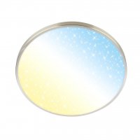 BRILONER Competo stropn� sv�tidlo pr.38 cm - 24W, 2600lm, stm�vateln�, hv�zdn� nebe, CCT tepl� - denn� b�l�, b�l� 3907012