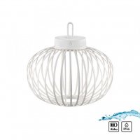 JUST LIGHT LED stoln� lampa pr�m�r 36cm b�l� na baterie USB IP44 stm�vateln� dotykem 2700K LD 19304-16