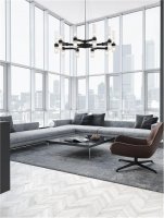 NOVA LUCE z�v�sn� sv�tidlo CENTURY matn� �ern� a �ir� a matn� sklo (1.5m ocelov� lanko) 12xG9 9006051