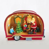 ACA Lighting LED WW dekorace santova d�lna s ot��ej�c�m se strome�kem s hudbou 220-240V/ 3AA na baterie 25.4x9.5x17.8cm X0320