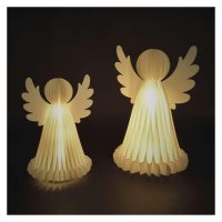 EMOS Vánoční papírový andělé se stojánkem, 2 ks, 28/38 cm, vnitřní DCAW23 EMOS Vánoční papírový andělé se stojánkem, 2 ks, 28/38 cm, vnitřní DCAW23