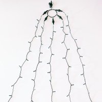 ACA Lighting V�no�n� osv�tlen� 175 LED �et�z chobotnice na strom 5 pramen� x 35 LED studen� b�l� v�. nap�jen� IP44 5x350cm + 3m zelen� nap�jec� kabel X08175211