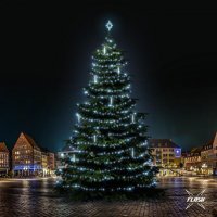 LED světelná sada na stromy vysoké 21-23m, ledová bílá s Flash, s padajícím sněhem LED světelná sada na stromy vysoké 21-23m, ledová bílá s Flash, s padajícím sněhem