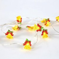 ACA Lighting "zvonky" 15 mini LED dekora�n� �et�z, WW, st��brn� m��en� dr�t, na baterie (2xAA), IP20, 140+30cm �ir� p��vodn� kabel X07151101