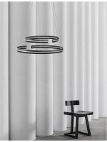 NOVA LUCE z�v�sn� sv�tidlo TORRENTE �ern� hlin�k a akryl nastaviteln� LED 55W 230V 3000K IP20 stm�vateln� 9392011